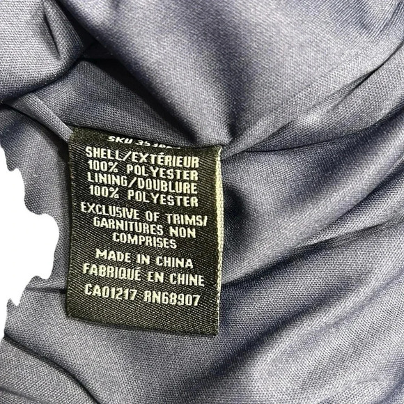 Le Château dress women SM.Blue,floral,long sleeve,bell sleeve,criss cross back - Picture 12 of 14